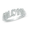 Thumbnail Image 1 of 0.13 CT. T.W. Diamond "MOM" Ring in Sterling Silver