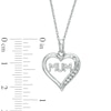 Diamond Accent "MUM" Heart Pendant in Sterling Silver