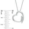 Thumbnail Image 1 of Diamond Accent Tilted Heart Pendant in 10K White Gold