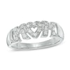 0.10 CT. T.W. Diamond "MOM" Ring in Sterling Silver