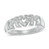 Thumbnail Image 1 of 0.10 CT. T.W. Diamond "MOM" Ring in Sterling Silver