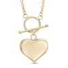 Puff Heart Toggle Necklace in 10K Gold