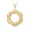 Thumbnail Image 1 of Diamond-Cut Circle Flower Pendant in 10K Gold