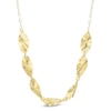 Thumbnail Image 1 of Curved Marquise Disc Necklace in 10K Gold