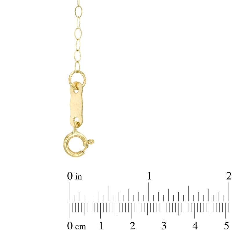 Curved Marquise Disc Necklace in 10K Gold
