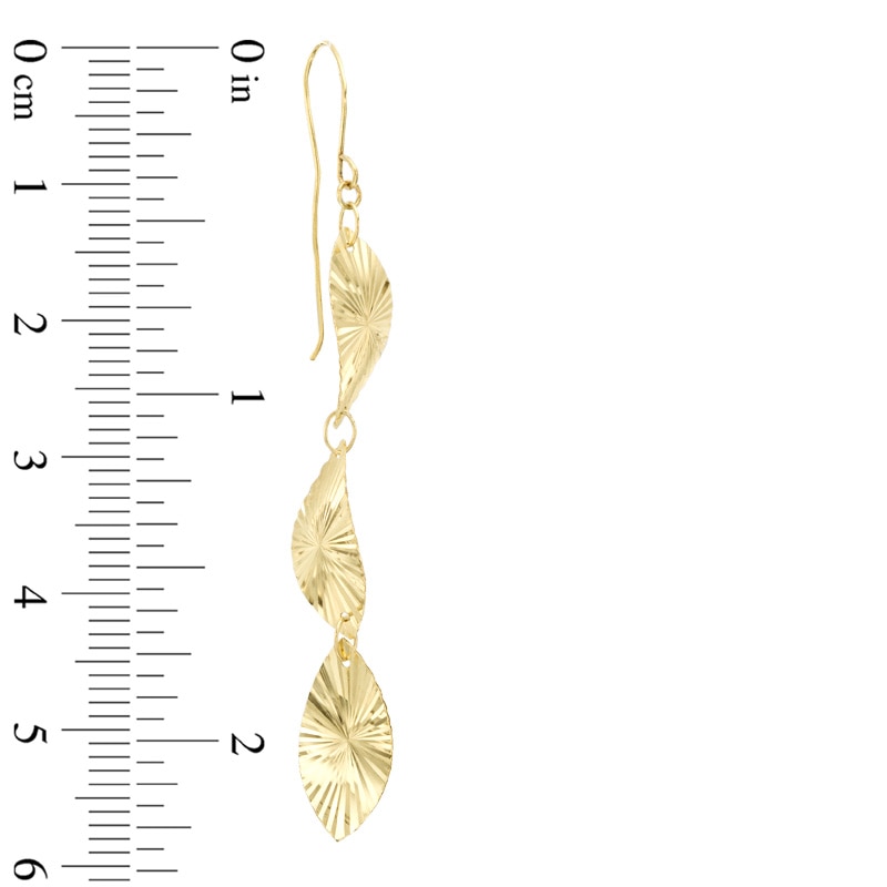 Diamond-Cut Sparkle Drop Earrings in 10K Gold