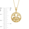 Diamond-Cut Fleur-de-Lis Pendant in 10K Gold