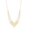 Thumbnail Image 1 of Woven Bead Chevron Necklace in 10K Gold