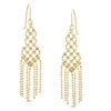 Thumbnail Image 0 of Beaded Chain Fringe Drop Earrings in 10K Gold