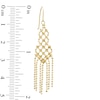 Thumbnail Image 1 of Beaded Chain Fringe Drop Earrings in 10K Gold