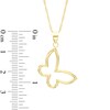 Thumbnail Image 2 of Butterfly Pendant in 10K Gold - 17"