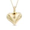 Thumbnail Image 1 of Puff Heart Pendant in 10K Gold - 17"