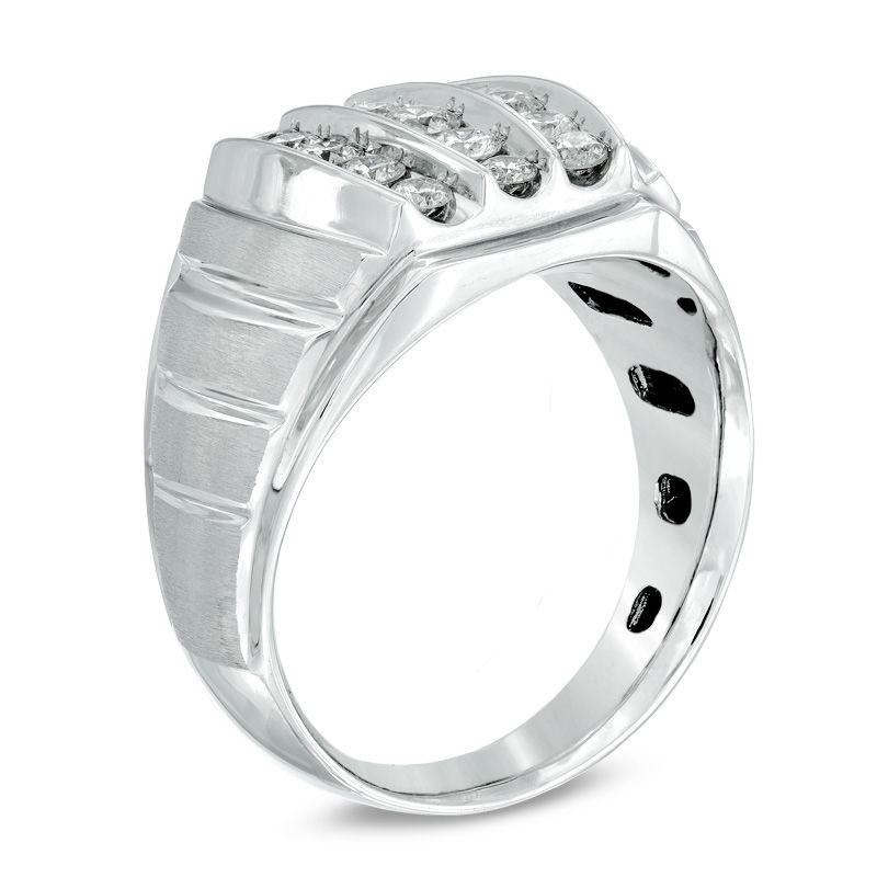 1.00 CT. T.W. Diamond Stripe Ring in 10K White Gold