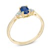 Thumbnail Image 1 of Oval Blue Sapphire and Diamond Accent Ring in 14K Gold