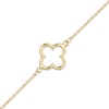 Thumbnail Image 1 of Clover Bracelet in 10K Gold - 7.5"