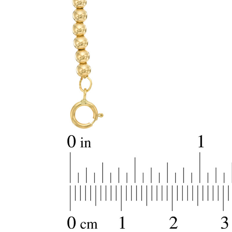 Main Image 2 of Graduated Bead Necklace in 10K Gold - 17"