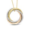 Thumbnail Image 0 of Love Knot Pendant in 10K Tri-Tone Gold