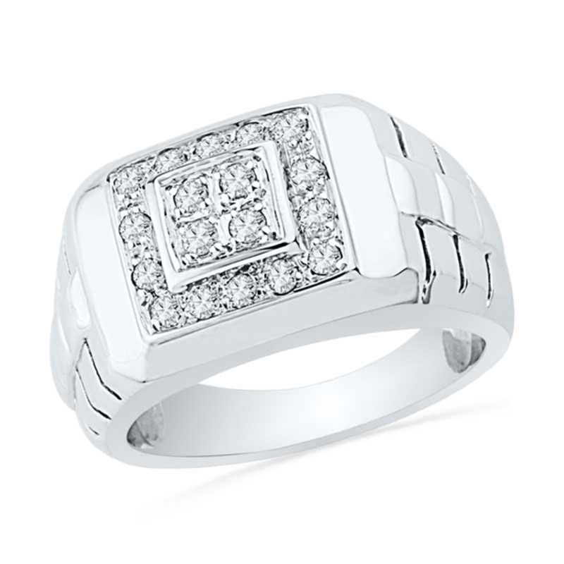 Men's 0.50 CT. T.W. Diamond Ring in 10K White Gold|Peoples Jewellers