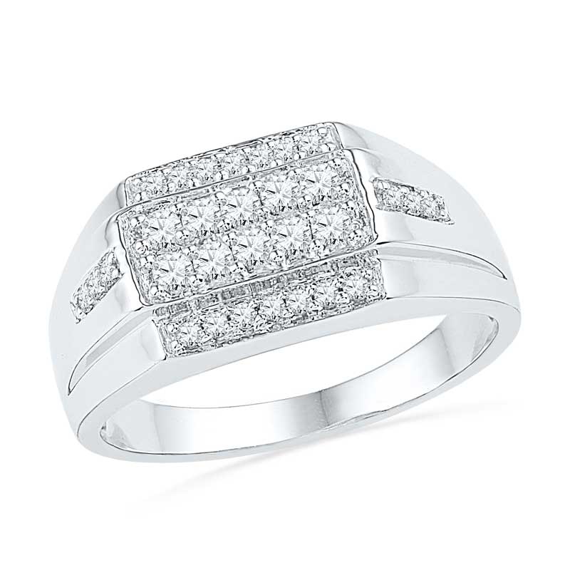 Men's 0.50 CT. T.W. Diamond Ring in 10K White Gold|Peoples Jewellers
