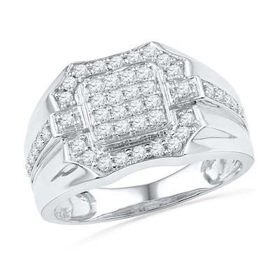 Men's 0.75 CT. T.W. Diamond Ring in 10K White Gold