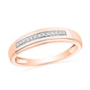 Men's 0.10 CT. T.W. Diamond Wedding Band in 10K Rose Gold