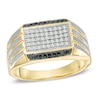 Thumbnail Image 0 of Men's 0.33 CT. T.W. Black and White Diamond Ring in 10K Gold