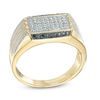 Thumbnail Image 2 of Men's 0.33 CT. T.W. Black and White Diamond Ring in 10K Gold