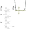 Thumbnail Image 1 of Peridot Sideways Cross Necklace in Sterling Silver