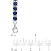Thumbnail Image 2 of Lab-Created Blue Sapphire Tennis Bracelet in Sterling Silver - 7.5"