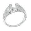 Thumbnail Image 1 of Men's 0.20 CT. T.W. Diamond Nugget Horseshoe Ring in 10K White Gold