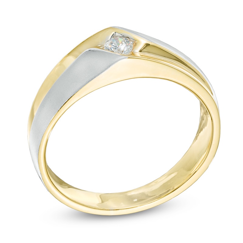 Men's Diamond Accent Wedding Band in 10K Gold|Peoples Jewellers