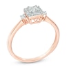 Thumbnail Image 1 of 0.25 CT. T.W. Princess-Cut Diamond Frame Promise Ring in 10K Rose Gold