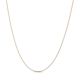 0.76mm Rope Chain Necklace in Solid 14K Gold - 18&quot;