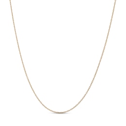 0.76mm Rope Chain Necklace in Solid 14K Gold - 18"