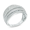 Thumbnail Image 1 of 1.25 CT. T.W. Diamond Multi-Row Anniversary Ring in 10K White Gold