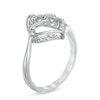 Thumbnail Image 2 of Diamond Accent Motherly Love Heart Ring in Sterling Silver