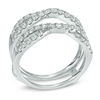 Thumbnail Image 1 of 0.97 CT. T.W. Diamond Twist Contour Solitaire Enhancer in 14K White Gold