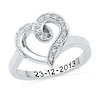 Thumbnail Image 0 of Diamond Accent Heart Ring in Sterling Silver (10 Characters)