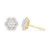 Thumbnail Image 0 of 0.50 CT. T.W. Diamond Flower Cluster Stud Earrings in 10K Gold