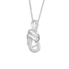 0.10 CT. T.W. Diamond Overlay Infinity Pendant in 10K White Gold