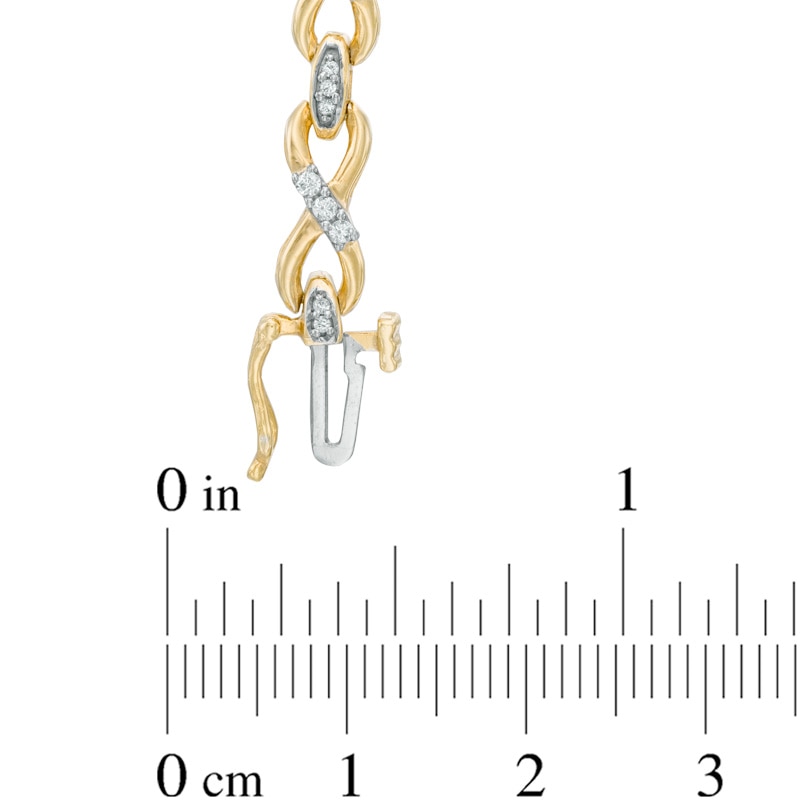 0.50 CT. T.W. Diamond Infinity Link Bracelet in 10K Gold - 7.25"