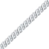 Thumbnail Image 1 of 1.00 CT. T.W. Diamond "S" Tennis Bracelet in 10K White Gold - 7.25"
