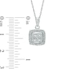 Thumbnail Image 1 of Quad Diamond Accent Frame Pendant in Sterling Silver