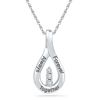 Thumbnail Image 1 of Diamond Accent Loop Pendant in Sterling Silver (3 Lines)