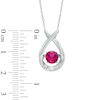 Thumbnail Image 2 of Unstoppable Love™ 6.0mm Lab-Created Ruby Pendant in Sterling Silver