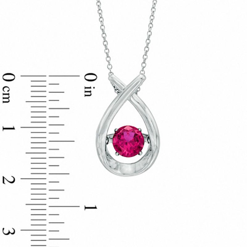 Unstoppable Loveâ¢ 6.0mm Lab-Created Ruby Pendant in Sterling Silver