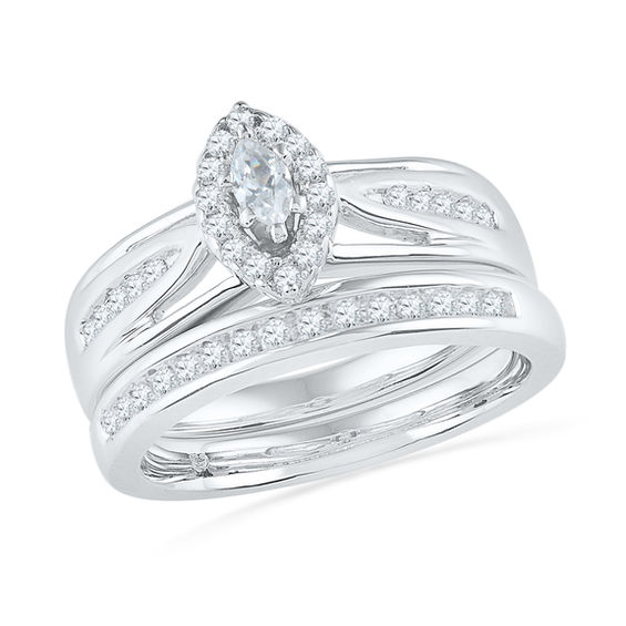 10k white gold wedding set deals