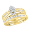 Thumbnail Image 0 of 0.50 CT. T.W. Marquise Diamond Frame Bridal Set in 10K Gold