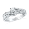 0.50 CT. T.W. Diamond Double Row Bridal Set in 10K White Gold