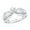 Thumbnail Image 1 of 0.16 CT. T.W. Diamond Bridal Set in 10K White Gold